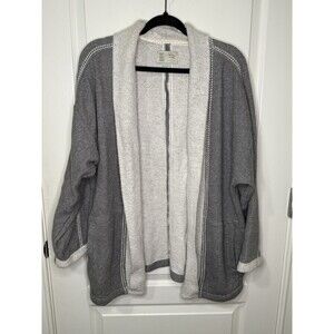 Anthropologie Saturday Sunday Womens Gray Open Front Cardigan Sweater Medium